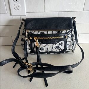 Aimee Kestenberg Pebble Leather Crossbody Bag Snake pattern Purse